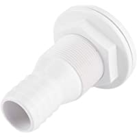 Conector pasacascos | Accesorio de conector de manguera de plástico blanco de 1‑1-4 pulgadas a través del casco para…